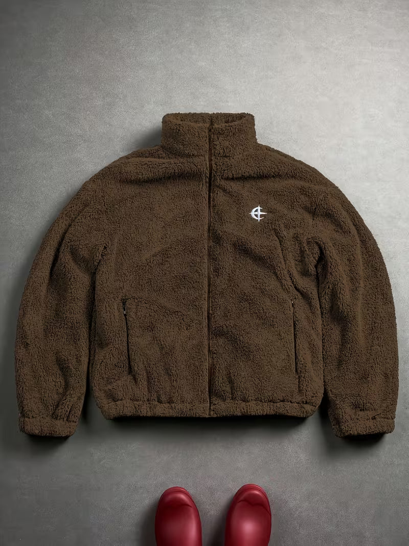 Men'S Casual Embroidered Velvet Jacket