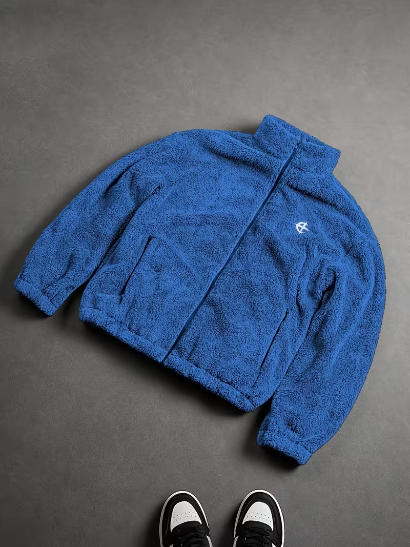 Men'S Casual Embroidered Velvet Jacket