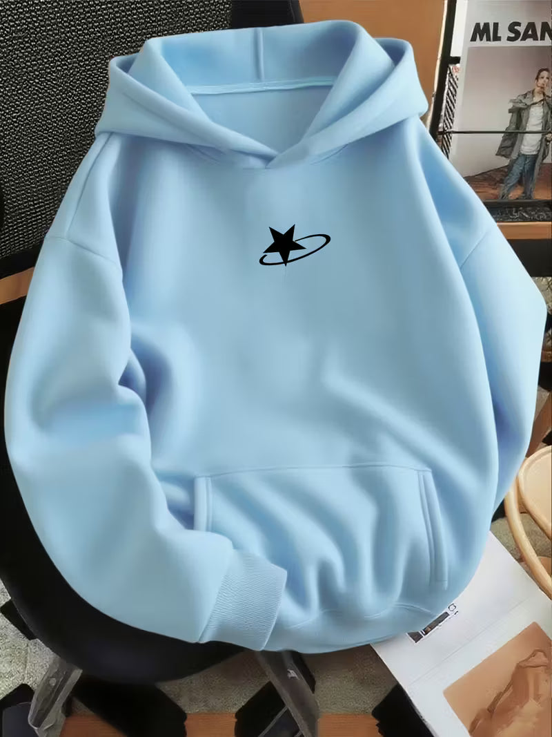 Women'S Hoodie with Star Print