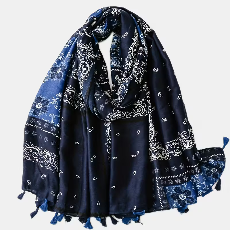 Viscose Scarf Soft, Warm, and Breathable Shawl for Women & Men, Vintage Style, Hand Wash or Dry Clean, Perfect for Autumn & Winter Travel