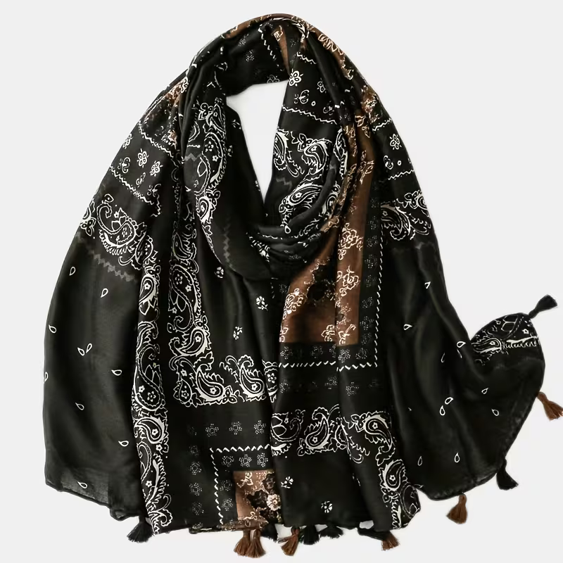 Viscose Scarf Soft, Warm, and Breathable Shawl for Women & Men, Vintage Style, Hand Wash or Dry Clean, Perfect for Autumn & Winter Travel