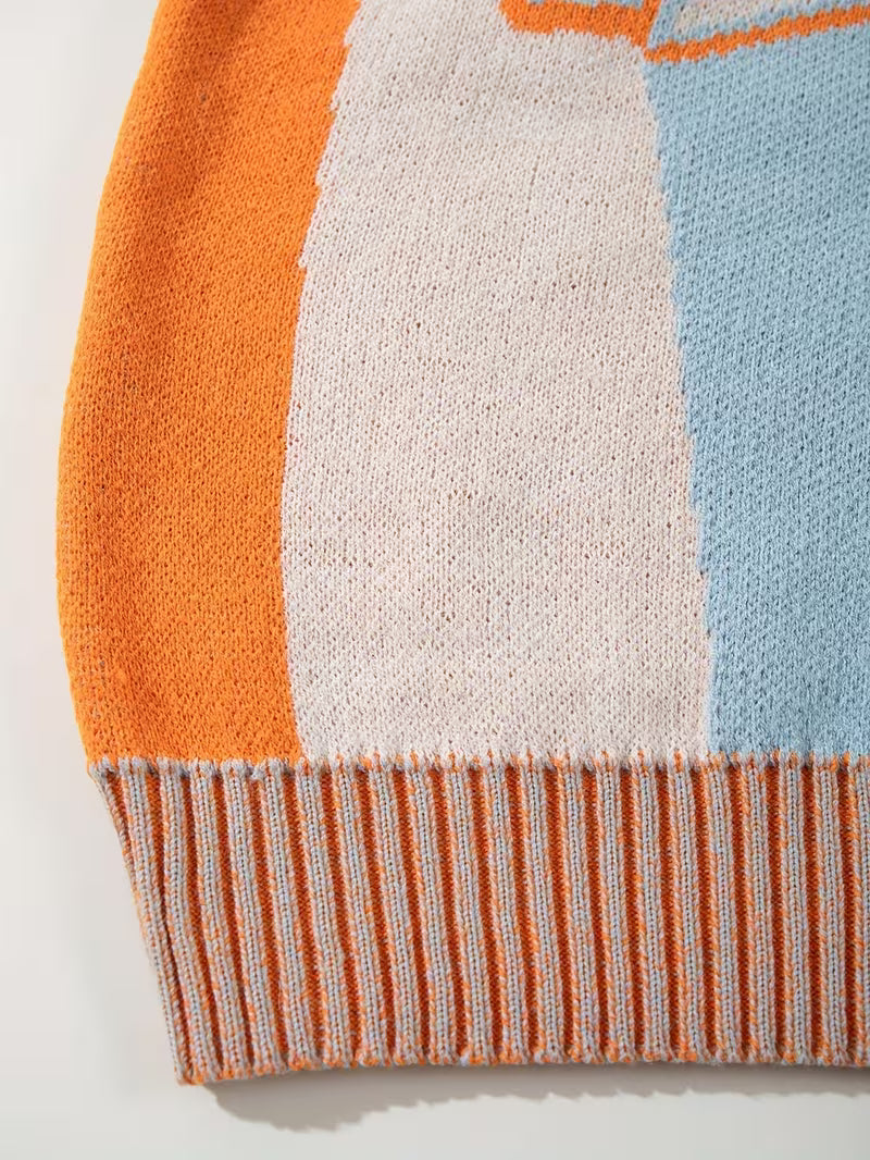 Men's Oversized Casual Long Sleeve Round Neck Sweater -(No Dry Clean) - Fall/Winter Sweater Jacket